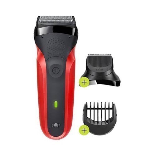 AFEITADORA BRAUN 301BT NEGRO/ROJO